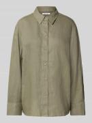 Regular fit linnen blouse met knoopsluiting, model 'SANOT'