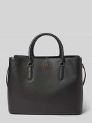 Leren handtas met labelapplicatie, model 'MARCY'