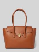Leren handtas met labelhanger