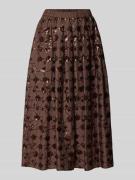 Uitlopende midirok van puur katoen