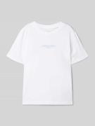 T-shirt met labelprint, model 'TAVIRA'