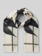 Sjaal met katoen en korte franjes