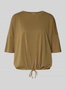 T-shirt met ronde hals en extra brede schouders