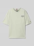 T-shirt van puur katoen met logoprint, model 'VARSITY'