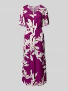 Uitlopende midi-jurk van soepel viscose-twill