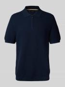 Regular fit poloshirt met korte ritssluiting