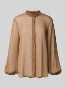 Semi-transparante blouse met ruches