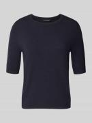 Gebreid shirt van viscosemix met ronde hals