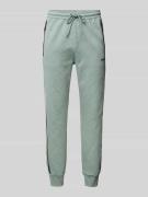 Slim fit sweatpants met structuurmotief, model 'Hover'