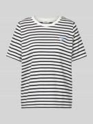 Relaxed fit T-shirt van puur katoen met geborduurd hart