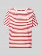 Relaxed fit T-shirt van puur katoen met geborduurd hart