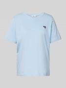 Relaxed fit T-shirt van puur katoen met geborduurd hart