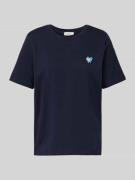 Relaxed fit T-shirt van puur katoen met geborduurd hart