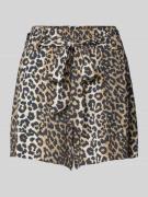 Regular fit korte broek van pure viscose, model 'NOVA'