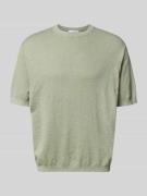 Regular fit gebreid shirt van een mix van katoen en linnen, model 'BER...