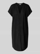 Relaxed fit vrijetijdsjurk van een mix van linnen en viscose