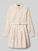 Overhemdjurk met button-downkraag en riem