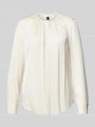 Slim fit blouse met plooien, model 'Banorah'