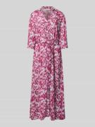 Soepele maxi-jurk van pure viscose, model 'FLORA'