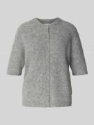 Gebreid jack van wolmix met 1/2-mouwen, model 'Saanoura'