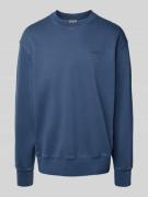 Relaxed fit sweatshirt met labelstitching