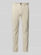 Slim fit chino van katoenmix