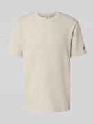 T-shirt met logostitchings en ronde hals