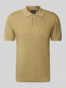 Regular fit gebreide polo met knoopsluiting