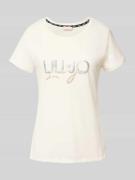 T-shirt met labelprint