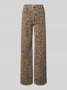 Wide fit jeans met dierenprint, model 'Dara Leo Pants'