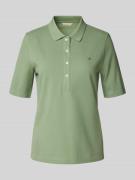 Slim fit poloshirt met labelstitching