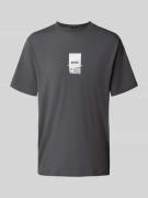 Regular fit T-shirt van katoenmix