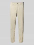 Regular fit chino van katoenmix