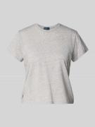 T-shirt met logostitching en ronde hals