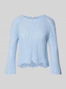 Korte gebreide pullover met katoen, model 'NOLA'