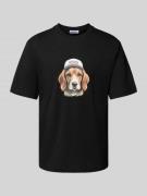 T-shirt met labelprint