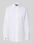 Regular fit overhemdblouse met logostitching