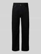 Relaxed straight fit jeans met steekzakken