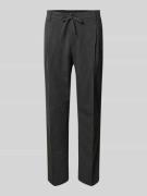 Tapered fit stoffen broek met viscose, model 'LEROY'