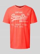 T-shirt met labelprint, model 'Neon'