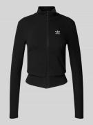 Jack in riblook met labelstitching en ritssluiting
