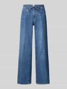 Wide fit jeans met strikceintuur, model 'MORGAN'