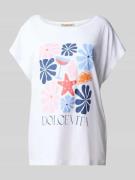 T-shirt met motiefprint en ronde hals