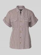 Regular fit overhemdblouse van pure viscose, model 'BUMPY'