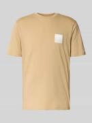 T-shirt met labelprint en ronde hals, model 'Dapusi'