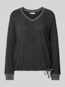 Sweatshirt met ribboorden