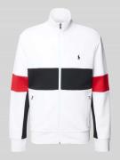 Sweatjack met opstaande kraag en ritszakken