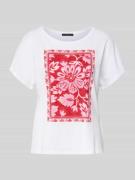 T-shirt met motiefprint en ronde hals