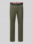 Slim fit chino met riem
