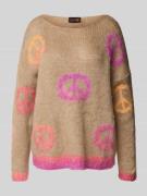 Oversized gebreide pullover van linnenmix